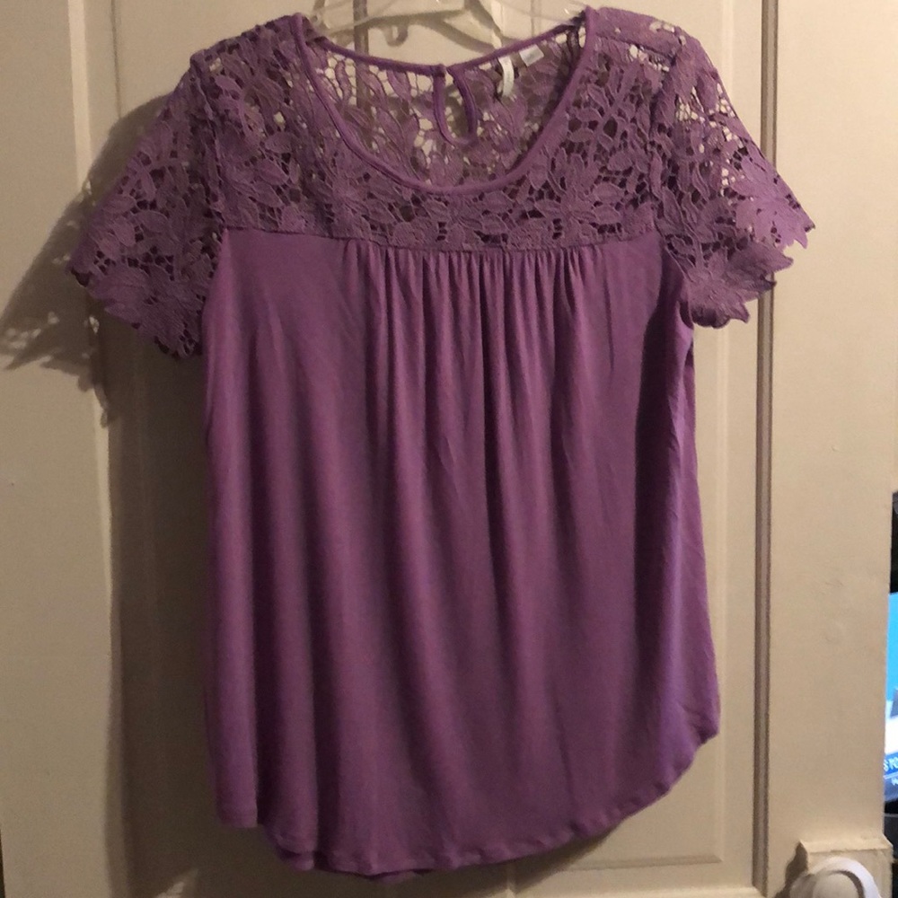 Beautiful lilac purple color baby doll Cato top